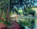 pesca de verano paisaje de Camille Pissarro